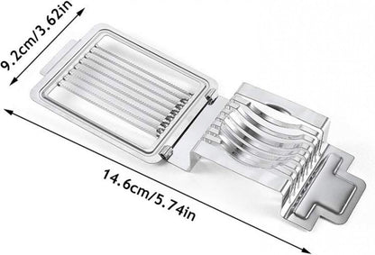 Egg Slicer - Multifunctional Egg Slicer - Stainless Steel - Mushroom Slicer - Dishwasher Safe - Slicer - Dicer - Kitchen Cutter - Hanging Holes - Anti-Slip - Gift Idea - Image 5