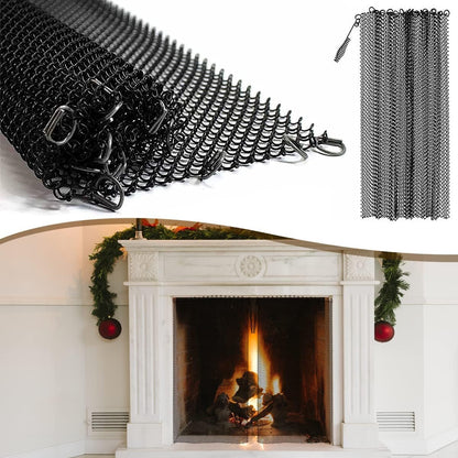 2-Piece Fireplace Screen - Hearth Screen - Spark Guard - With 2 Handles - For Home Fireplace - Fireplace Mesh Screen Curtain - 61x45.7 Cm - Fireplace Mesh Fence Guards - Image 3