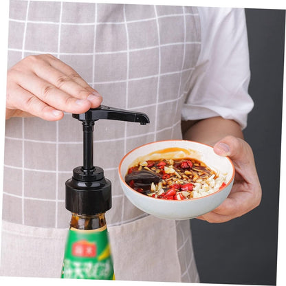 3-piece soap dispenser head - Easy-press bottle soap dispenser - Multifunctional Coffee Syrup Pump - Practical Spray Nozzle Pressure Oil Sprayer - Dispensing Pump - Pump Dispenser Syrup Bottle - Bottle Nozzle - for liquid / lotion - Black - Image 4