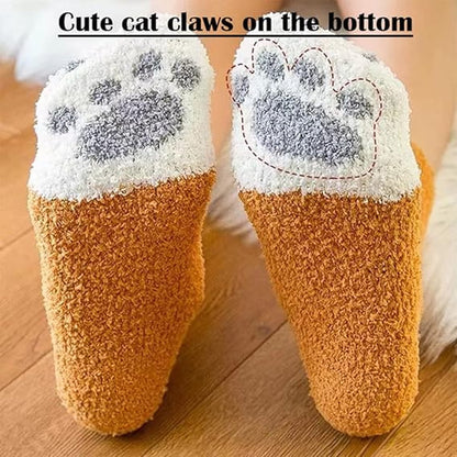 10 Pairs - Socks - Stockings - Socks - Funny Socks - Seamless - Men & Women - Thick - Warming Quality - Cat Claw - Warm Slipper Socks - Winter - One Size - Image 3