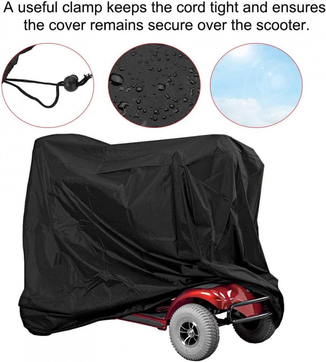 Mobility Scooter Protective Cover - Cover for Mobility Scooter - Mobility Scooter Cover - With Storage Bag - 140 x 66 x 91 cm - Protective Cover - Rain Cover - Cover - For Mobility - Scooter - Waterproof - Protects Against Dust - Dirt - Snow - Sunlight -  - Image 3
