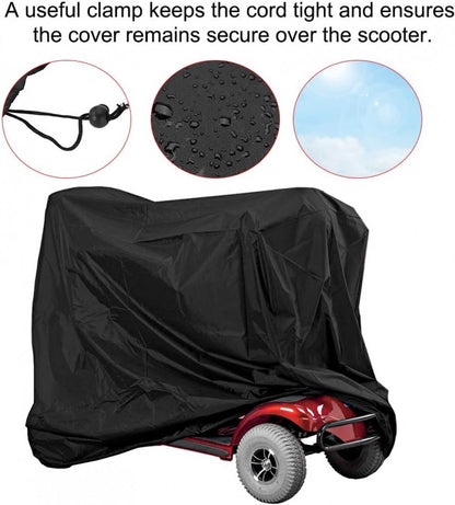 Mobility Scooter Protective Cover - Cover for Mobility Scooter - Mobility Scooter Cover - With Storage Bag - 140 x 66 x 91 cm - Protective Cover - Rain Cover - Cover - For Mobility - Scooter - Waterproof - Protects Against Dust - Dirt - Snow - Sunlight -  - Image 3