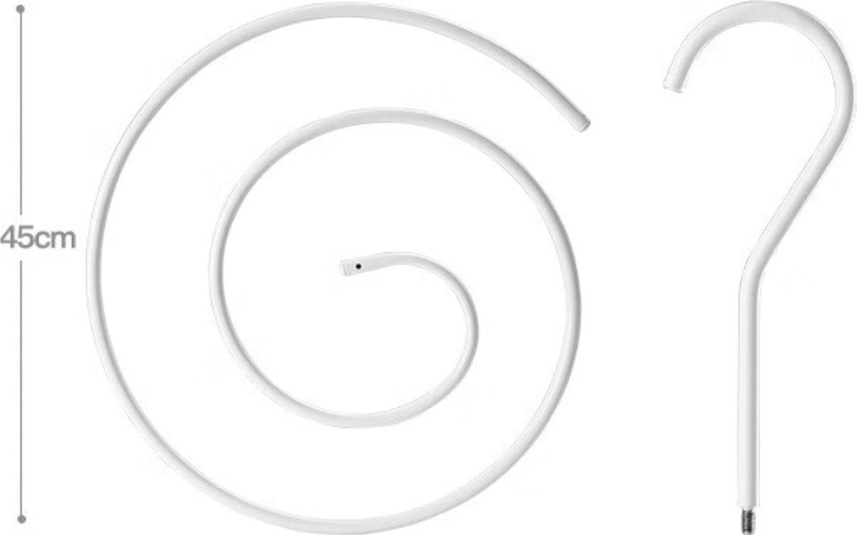 Spiral Hanger - Diameter 45cm - Drying Function - Duvet Cover Hanger - Multifunctional Storage - Spiral Quilt Drying Rack - Space-Saving Hangers for Sheets Bedspreads Coverlets Mattresses Tablecloths Sofa Covers Blankets Scarves Capes - White - 1 Piece - Image 4