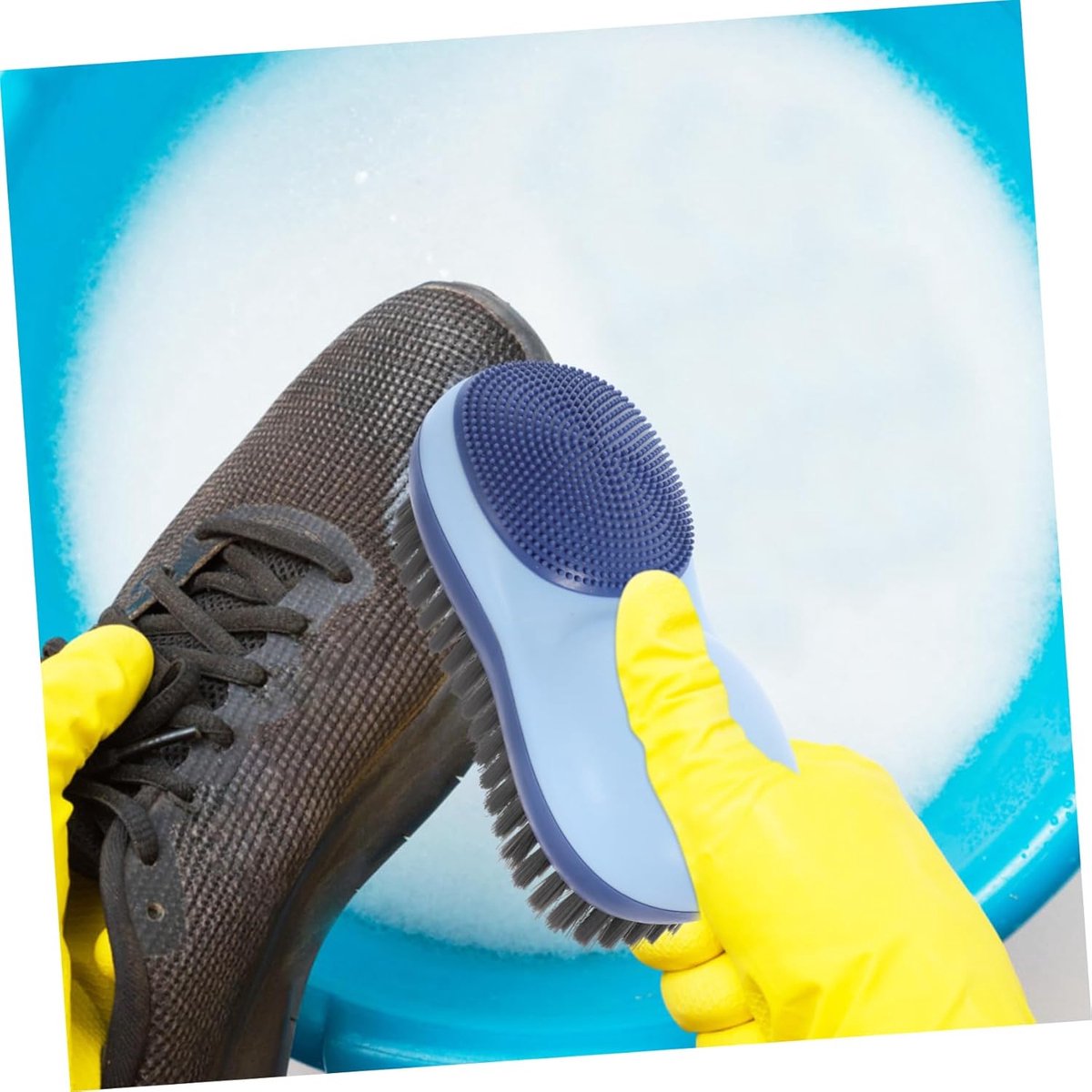 Hand Brush - Cleaning Brush - Cleaning Supplies - Hand Scrubbers - Soft Bristle Cleaning Brush - Scrubbing Brushes - Reusable Washing Brush for Washing Shoes - Multifunctional Cleaning Brush - For Cleaning Bathroom, Kitchen, Scho - Image 3