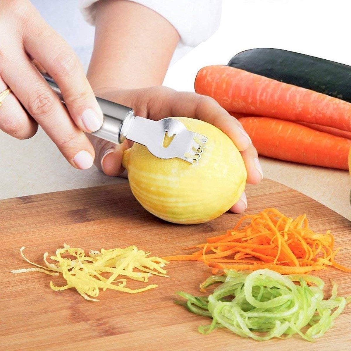 Citrus Grater - Multifunctional Lemon Peeler - Portable Grater - Lemon Zester - Citrus Fruit Grater - Orange Grater - Fruit Grater - Peeler - Lemon Zester - For /Apple Orange Citrus Lemon Potato Peeler - Stainless Steel - Image 5