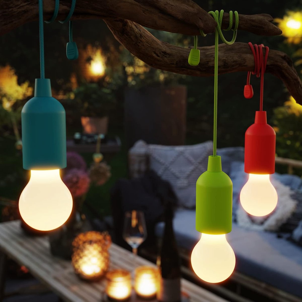 Camping lamp - pull light - Camping - Creative LED Tent Lamp - Portable Camping Lamp - Camplamp - Tent Lighting - Lights - Bright - IPX4 Waterproof - for Outdoor /fishing /Travel /camping /party decoration - Halloween - Christmas - green - Image 4