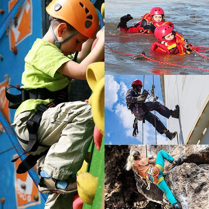 Climbing rope 10 meters - 1000 kg tensile strength - including 2 carabiners - red - Image 2