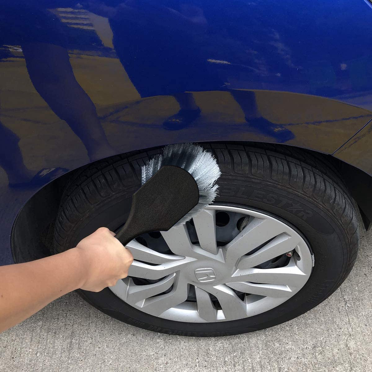 Tire Brush - Tire Brush - Polishing Tires - For Car/Scooter/Motorcycle Tires - Exterior Wheel Brush Tire Cleaner - Remove Contaminants From Your Tires - Black - 1 Piece - Image 2