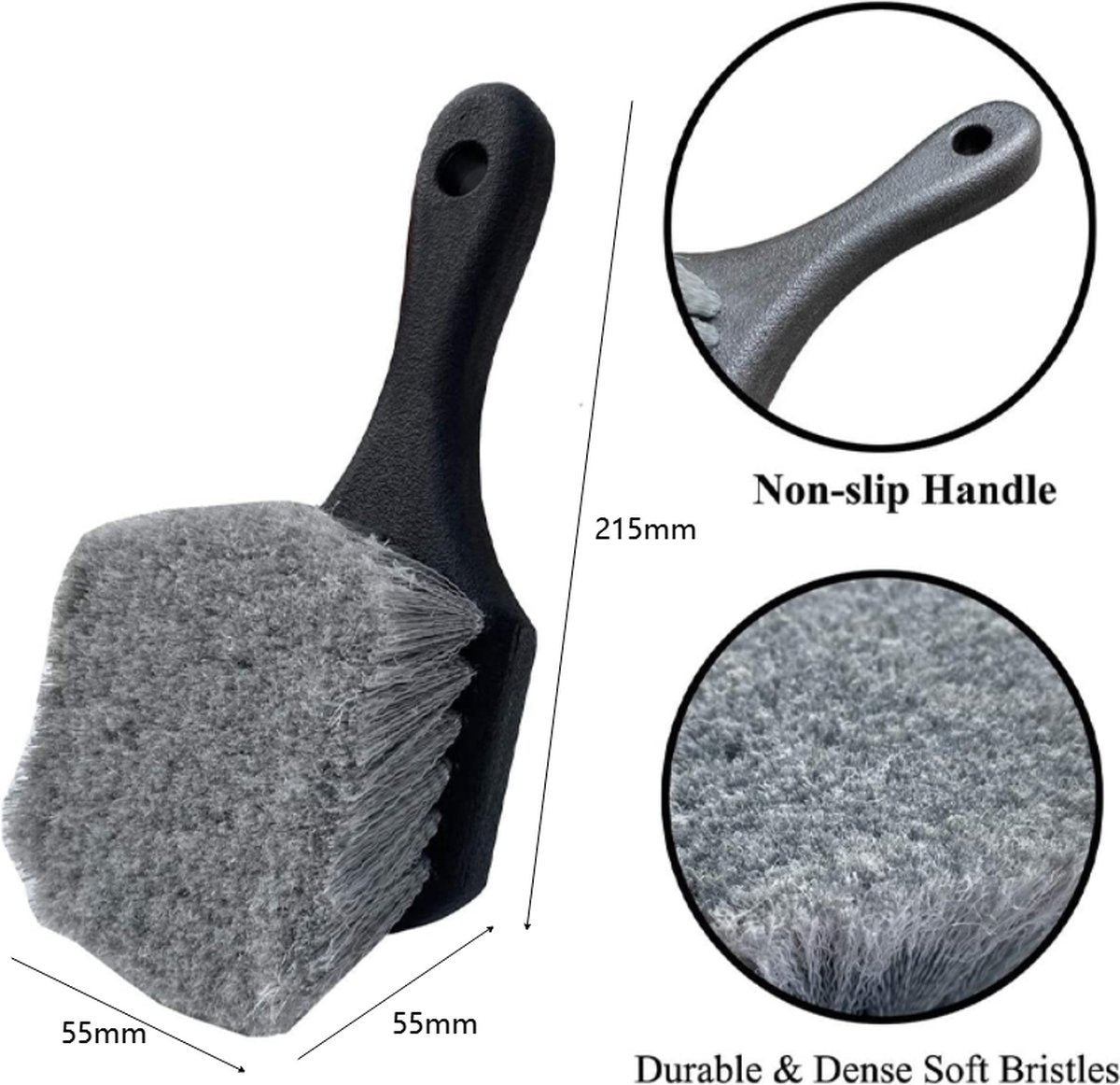 Tire Brush - Tire Brush - Polishing Tires - For Car/Scooter/Motorcycle Tires - Exterior Wheel Brush Tire Cleaner - Remove Contaminants From Your Tires - Black - 1 Piece - Image 5