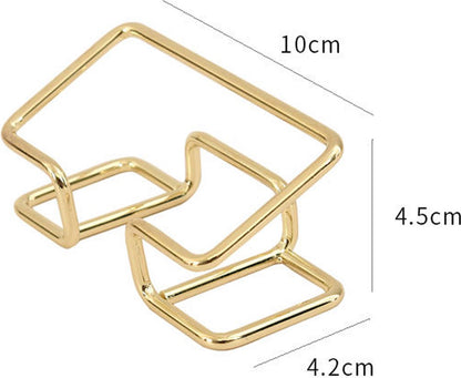 Business Card Holder - 2 Pieces - Business Card Tray - Business Card Holder - Business Card Holder - Business Card Holder - Card Holder - Holder for Business Cards - Luxury Holder - Business Cards - Holder - Office Supplies - For the Desk - Gold - Image 5