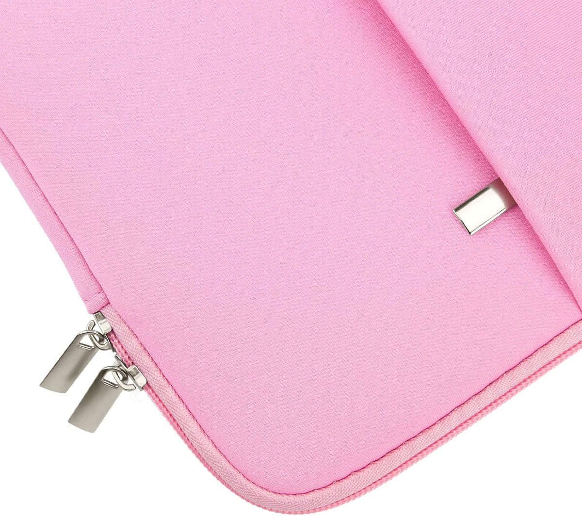 Laptop Case / Sleeve - 15.6 Inch - 2-Piece Extra Compartment - Laptop Sleeve with Pouch - Women's / Men's Laptop Bag - Macbook Case with Zipper - Laptop Sleeve - Laptop Case - Laptop Cover - Pink - Shockproof - Scratchproof - Durable - Image 4