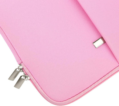 Laptop Case / Sleeve - 15.6 Inch - 2-Piece Extra Compartment - Laptop Sleeve with Pouch - Women's / Men's Laptop Bag - Macbook Case with Zipper - Laptop Sleeve - Laptop Case - Laptop Cover - Pink - Shockproof - Scratchproof - Durable - Image 4