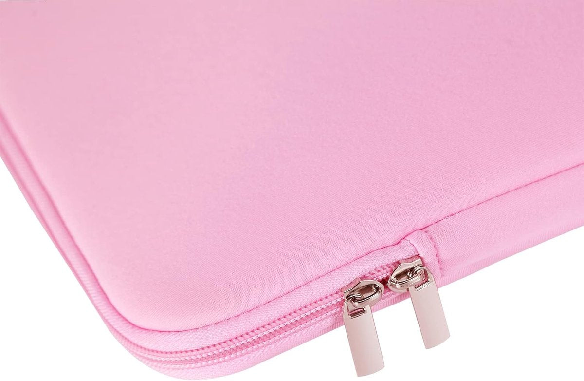 Laptop Case / Sleeve - 15.6 Inch - 2-Piece Extra Compartment - Laptop Sleeve with Pouch - Women's / Men's Laptop Bag - Macbook Case with Zipper - Laptop Sleeve - Laptop Case - Laptop Cover - Pink - Shockproof - Scratchproof - Durable - Image 5
