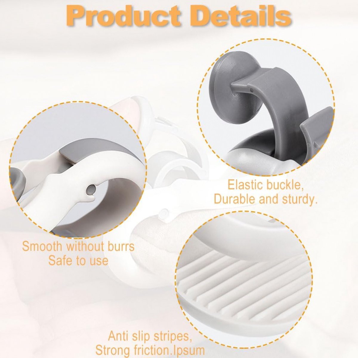 Sturdy Duvet Clips - 6 Pieces - Duvet Clips - Duvet Pegs - Duvet Clamps - Clip Duvet Cover - Prevents Your Duvet from Shifting - Neat - Clips - Blankets - Sheets - Grey - Image 3
