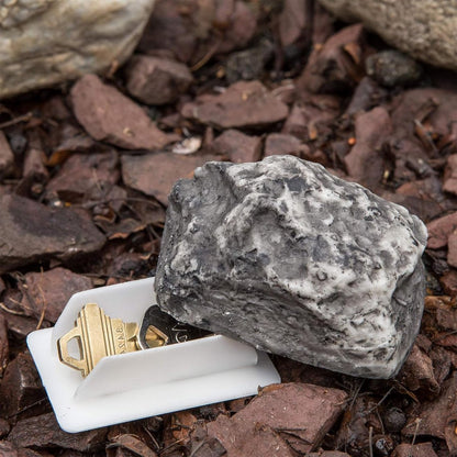 Fake Stone - Hollow Stone - Outdoor Hiding Place for House Keys - Plastic Fake Stone - Anti-Burglar - Security - Discreet - Safe Way to Hide a Key - Hide Keys in an Unfindable Hiding Place - 1 Piece - Image 2