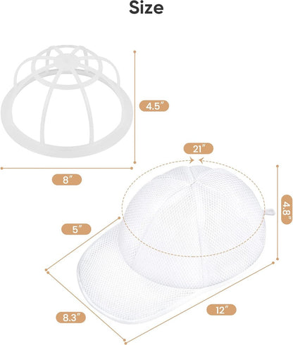 Cap Washer - Cap Washer With Holder And Mesh Bags - Cap Holder - Cap Washing - With Zipper - Cap Washer - Cap Cleaner - Ladies & Gentlemen's Caps - Baseball Cap - Cap - Cap - Cap Washing Holder - Keep Your Cap Clean And In Shape - For Every Cap - Image 2