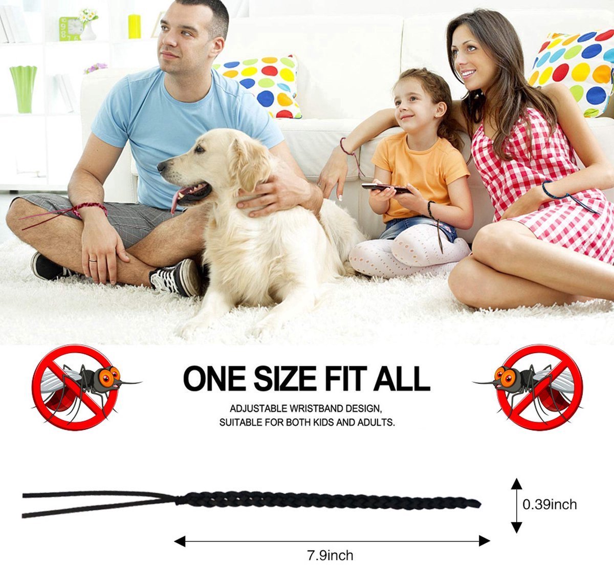 Anti-Mosquito Bracelet - 12 Pieces - Anti-Mosquito Bracelet - Insect-Repellent Wristband - Anti-Mosquito Stickers - Anti-Mosquito - Mosquito Protection - Anti-Mosquito - Mosquito Repellent - Suitable For Children Adults Camping Fishing Trip - Image 2