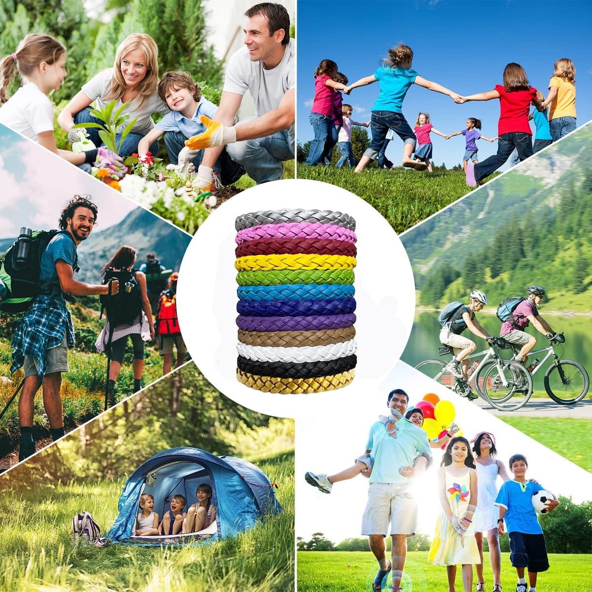 Anti-Mosquito Bracelet - 12 Pieces - Anti-Mosquito Bracelet - Insect-Repellent Wristband - Anti-Mosquito Stickers - Anti-Mosquito - Mosquito Protection - Anti-Mosquito - Mosquito Repellent - Suitable For Children Adults Camping Fishing Trip - Image 4