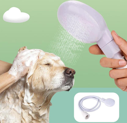 Pet Bath and Shower Set - Dog/Cat Shower Head - Dog Sprayer - Includes Garden Hose and Attachments - For Pets, Hair Washing, Rinsing Vegetables - Taps with a Diameter of 1.4-2.7 cm - White - Image 2