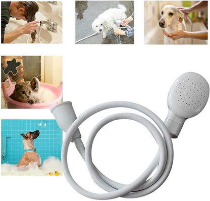 Pet Bath and Shower Set - Dog/Cat Shower Head - Dog Sprayer - Includes Garden Hose and Attachments - For Pets, Hair Washing, Rinsing Vegetables - Taps with a Diameter of 1.4-2.7 cm - White - Image 5