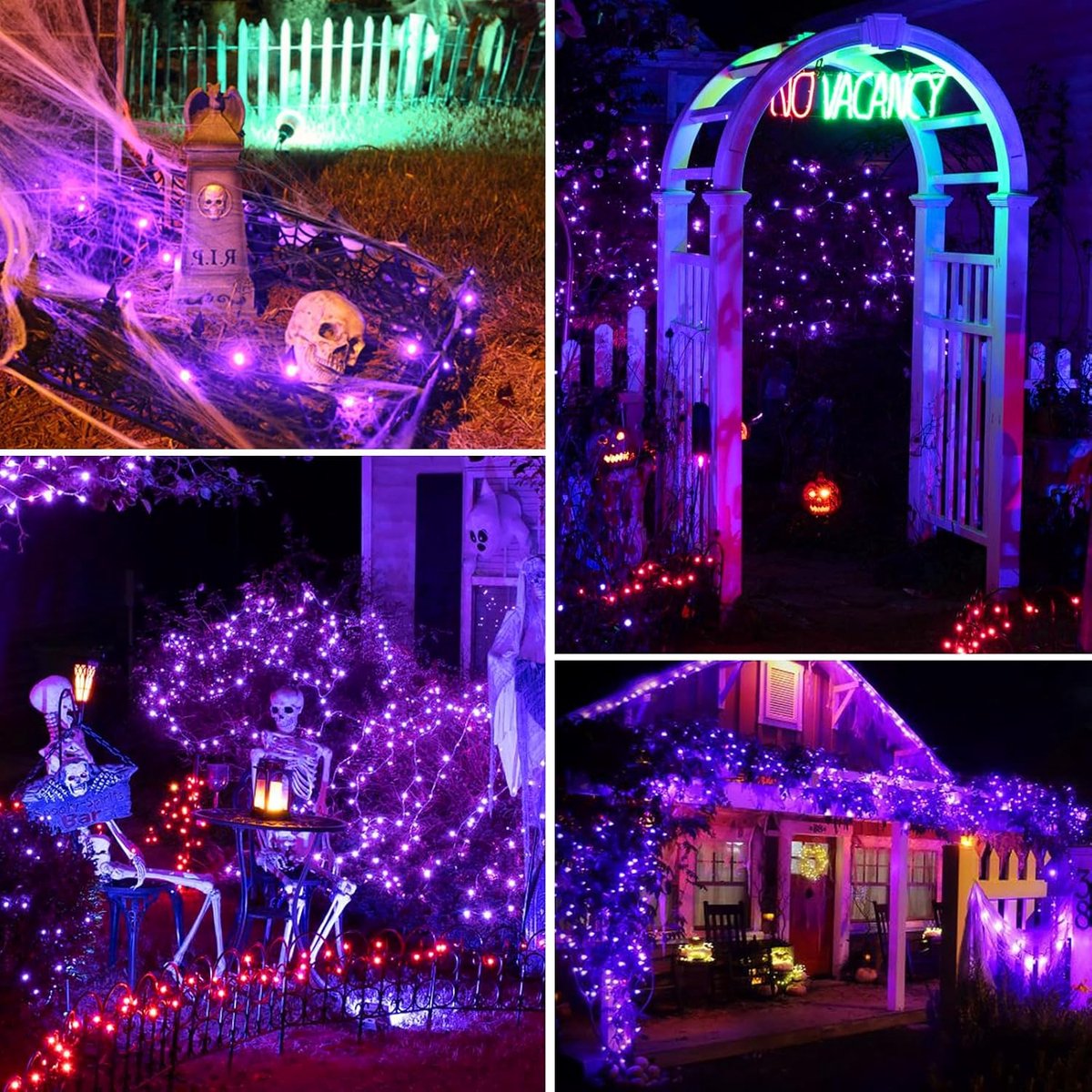 Christmas tree lights - 2-piece - Christmas - Christmas - Halloween - 5m, 50 light beads - Christmas light - Christmas lighting - Christmas lights - light chain - Lights - Lamps - waterproof - Battery operated - for Party / Holiday / Halloween / Christmas - Image 5