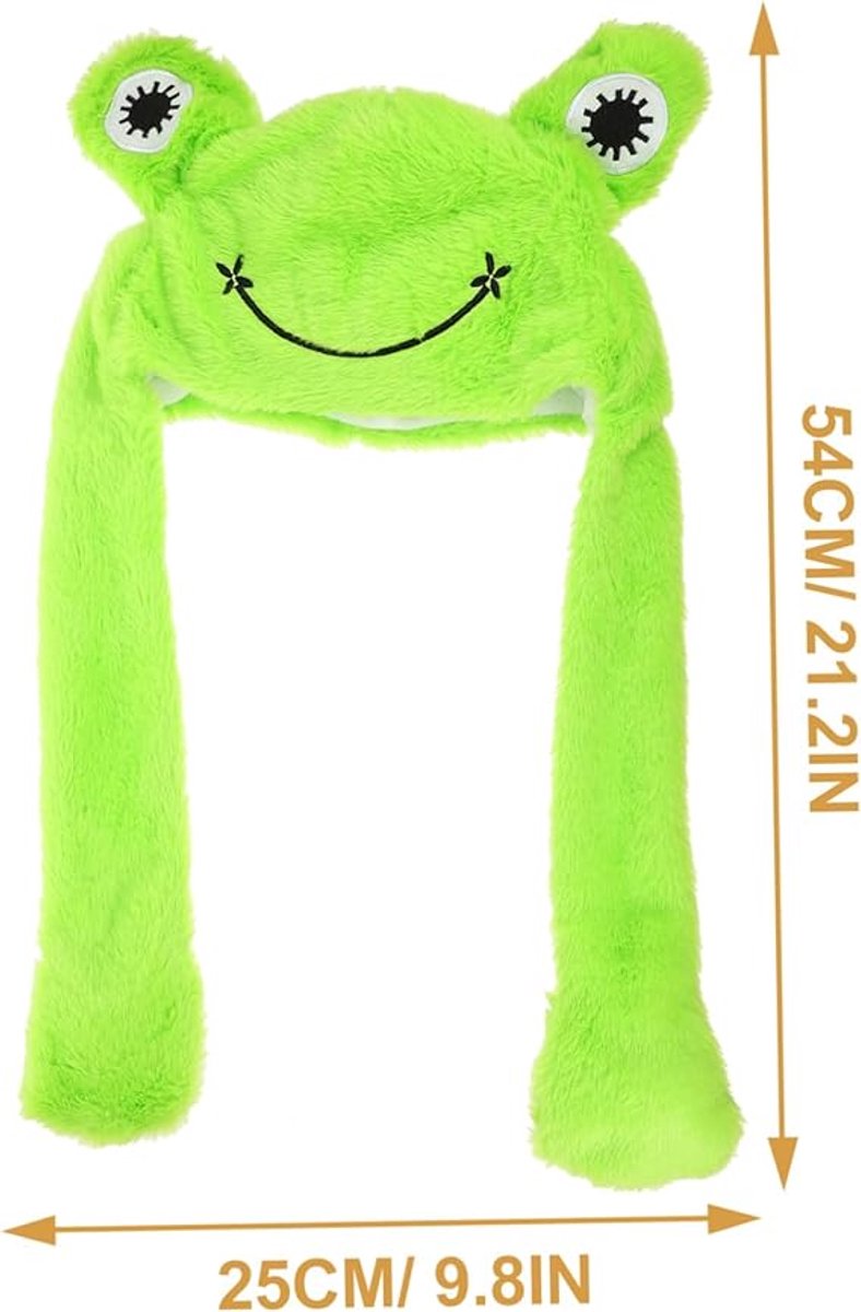 Frog Hat - Creative Stylish Caps - cute plush animal hat - frog hat with big eyes - party role-playing hat - Accessories - Headwear - Ergonomic - Very comfortable - Warm - Halloween - Christmas - Gifts - unisex - Image 2