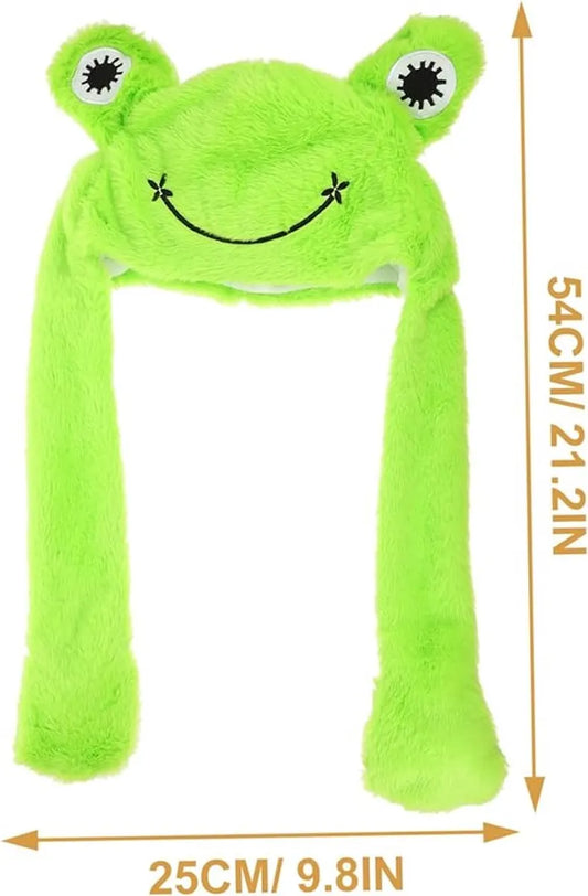 Frog Hat - Creative Stylish Caps - cute plush animal hat - frog hat with big eyes - party role-playing hat - Accessories - Headwear - Ergonomic - Very comfortable - Warm - Halloween - Christmas - Gifts - unisex - Image 2