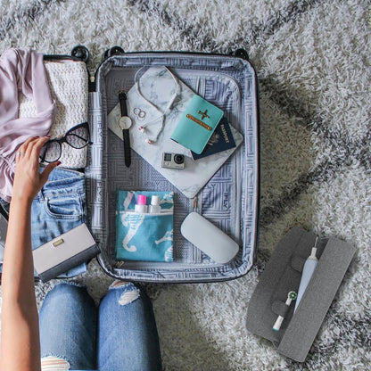 Electric Toothbrush Travel Case - With Magnetic Closure - Toothbrush Holder - Hard Shell Electronic Toothbrush Carrying Case - Universal - Protective Storage Box - 20x6x4 Cm - Grey - 1 Piece - Image 2