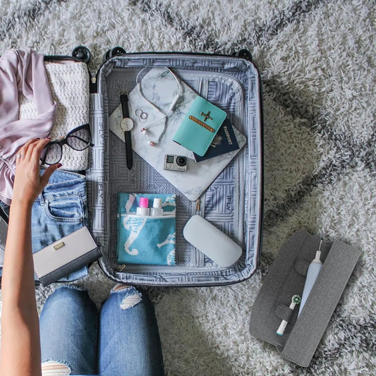 Electric Toothbrush Travel Case - With Magnetic Closure - Toothbrush Holder - Hard Shell Electronic Toothbrush Carrying Case - Universal - Protective Storage Box - 20x6x4 Cm - Grey - 1 Piece - Image 2