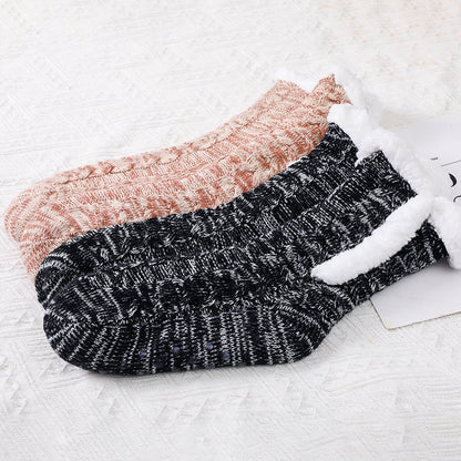 Socks - Plush Socks - Warm Socks - Winter Socks - House Socks - Fluffy Socks - Thick - Warming Quality - Comfort - Soft - Warm - with Plush Lining - Black - Unisex - Christmas Gift - Christmas - Gift - Perfect as a Christmas gift - Image 3