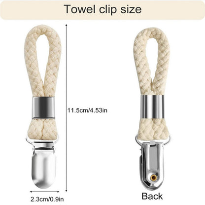 Towel Clips - 4 Pieces - Towel Hooks - Towel Holders - Small Towel Clips - Towel Clip - Towel Pegs - Tea Towel Clip - Hanging Hooks - Small Clips - Hanging - Beige - For Kitchen, Bathroom, Balcony, Cabinets - Image 2