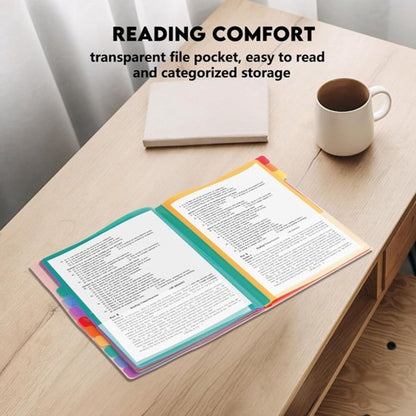 A4 Expandable Project Folder - A4 Sorting Folder - 12 Compartments - File Folder with Tabs - Compartment Folder - Desk Folder - Storage Folder - Document Folder - Work Folder - Clear Classification - Pink - Image 4