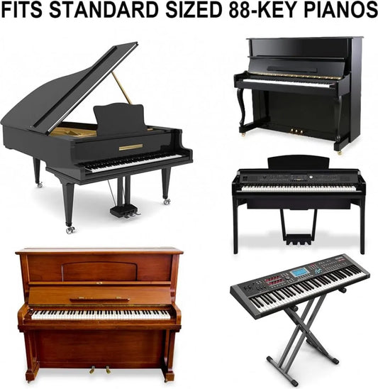 Removable Silicone Piano Stickers - 88 Keys - Key Guide - Keyboard Stickers - Reusable - Learn Music Notes Easily - Learn to Play Strip - Includes Storage Box - For Beginners - Image 2