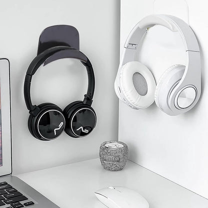 Headset Holder - 2-Piece Headphone Hook - Headset Stand - Universal Headphone Hook - Gaming Headset Stand - Headphone Hook Wall Mount - For Most Gaming Headphone Controllers - White+Black - Image 3