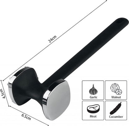 Meat Hammer - Meat Tenderizer - Hammer for Meat - Zinc Meat Beater - Meat Crusher - Meat Tenderizer - Ideal for Tenderizing Meat - Double-Sided - Hangable - Kitchen Utensils - BBQ Accessories - Black - Image 2