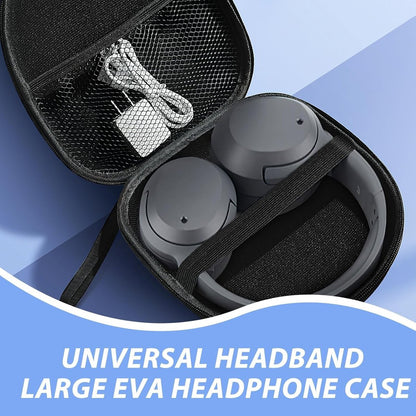 Headphone Case - Hard Protective Case - Headphone Case - Headphone Case - Headphone Cover - Protective Case - Carrying Case - On-Ear/Over-Ear - Waterproof - Shockproof - For Most Brands/Bluetooth/HiFi/Wired Headphones/Gaming Headset - Black - Image 2