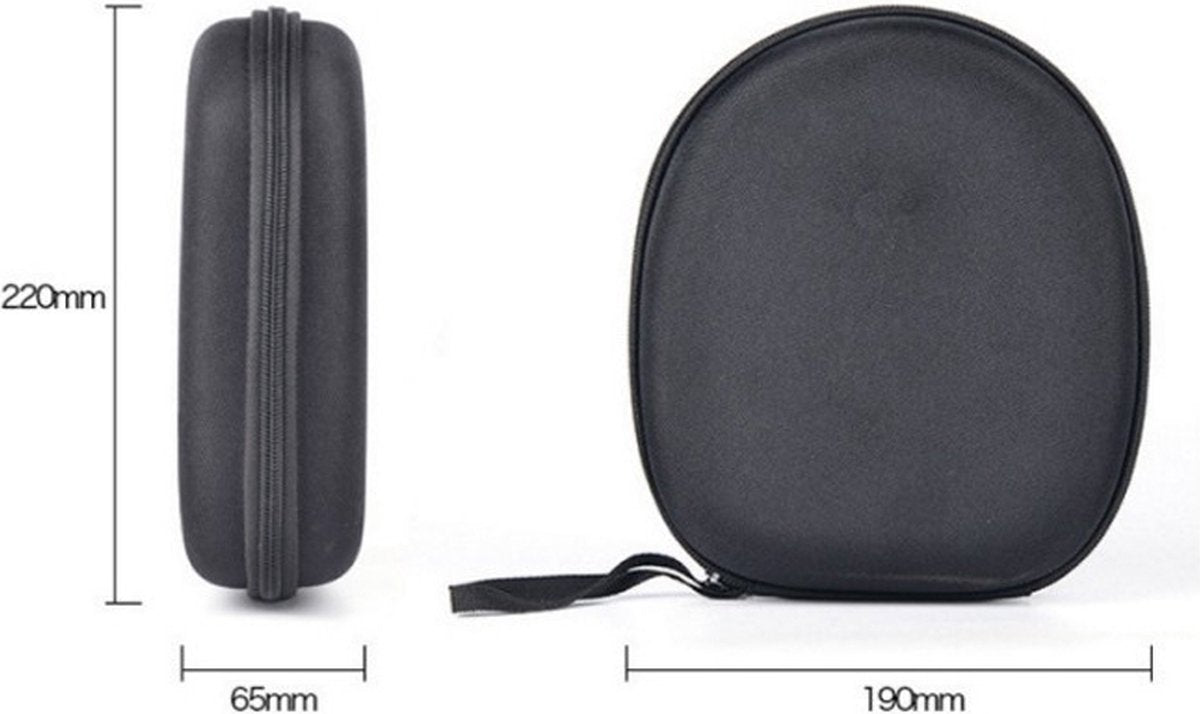 Headphone Case - Hard Protective Case - Headphone Case - Headphone Case - Headphone Cover - Protective Case - Carrying Case - On-Ear/Over-Ear - Waterproof - Shockproof - For Most Brands/Bluetooth/HiFi/Wired Headphones/Gaming Headset - Black - Image 5