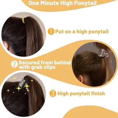 Hair Clips - 3 Pieces - Non-Slip Clips - Hair Clamp - Hairpin - Hairpins - Anti-Slip Clips - Girls' Hair Accessories - High Ponytail Clips - Decorative Hair Accessories for Ladies - For Women and Girls - Gold/Silver/Black - Image 2