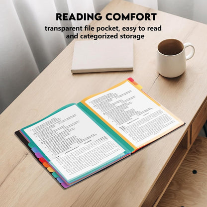 A4 Expandable Project Folder - A4 Sorting Folder - 12 Compartments - File Folder with Tabs - Compartment Folder - Desk Folder - Storage Folder - Document Folder - Work Folder - Clear Classification - Black - Image 4