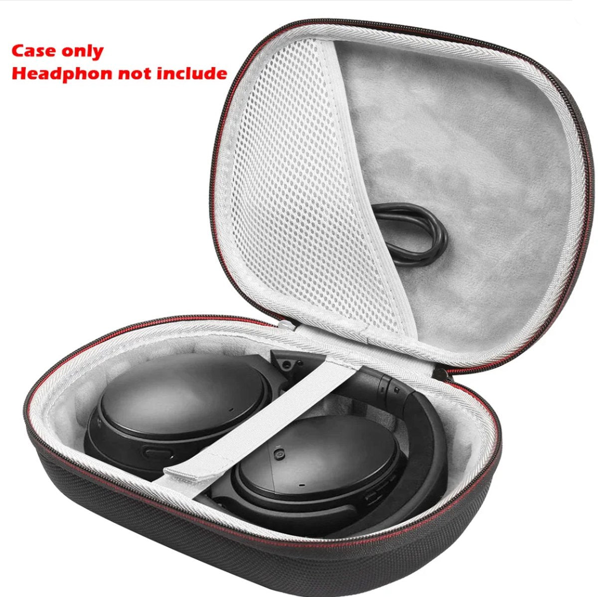 Headphone Case - Hard Protective Case - On-Ear/Over-Ear - For Most Brands/Bluetooth/HiFi/Wired Headphones/Gaming Headset - Headphone Case - Protective Case - Carrying Bag - Water Resistant - Shockproof - Earbud Storage Case - High Quality! - Image 4