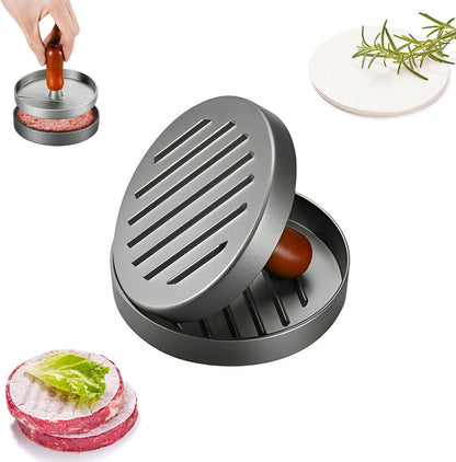 Hamburger Press - Stainless Steel - Hamburger Maker - Burger Press - Burger Press - Hamburger Presses - Hamburger Shaper - Burger Meat Press - Includes 100 Sheets of Wax Paper - Dishwasher Safe - BBQ Accessories - BBQ Tools