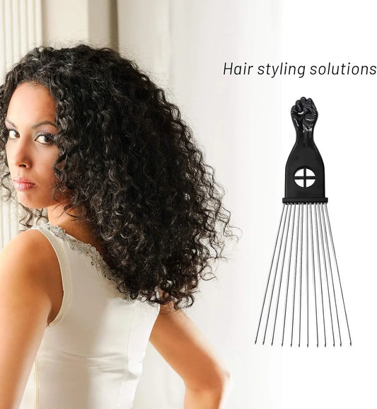 Comb - Afro Comb - Hairdresser's Comb - Styling Tool - Afro Comb - Afro Pick - Styling Afro Comb - 3 Sizes - 3 Types - Professional - Accessory - Men and Women - Black - Image 5