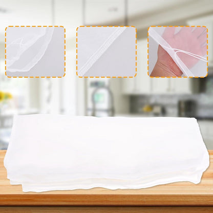 6 Pieces Nut Milk Bag for Straining 12"x10" Reusable Nylon Cheesecloth for Juice Coffee Yogurt Tea Milk Almond Soy Fine Mesh Filter Cheesecloth Bags - Image 2