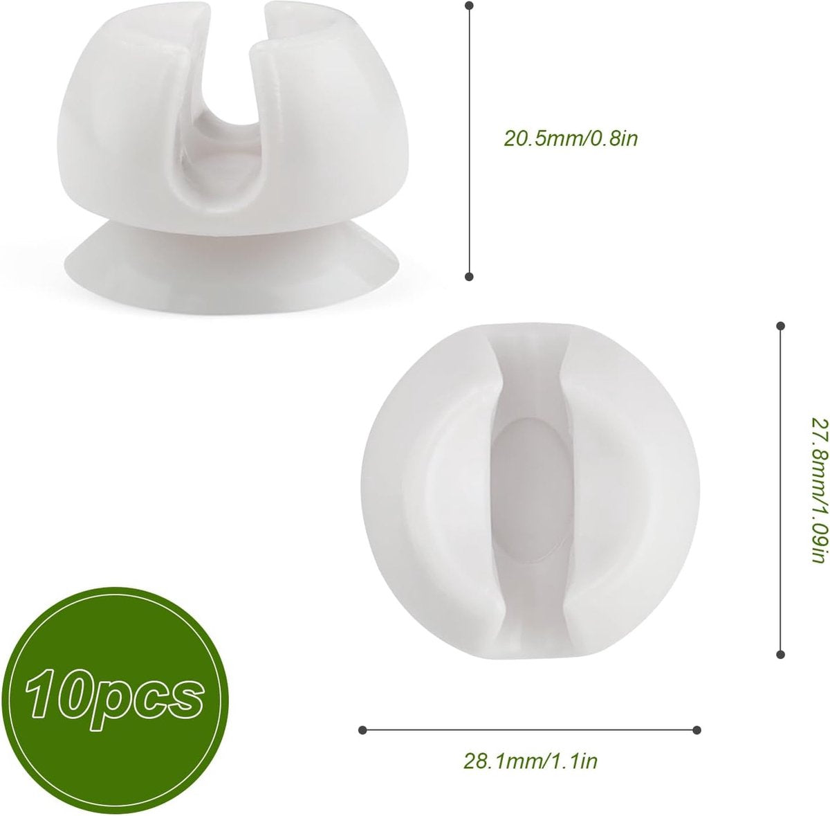 Toothbrush Holder - 10 Pieces - Holder - Bathroom - With Suction Cup - Washbasin - Shelf - Storage - Holder - Hygienic - Bathroom Gadgets - Bathroom Accessory - Wall Mounting - No Drilling Required - Plastic - Toothbrush - White - Image 5
