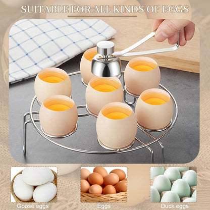 Eggshell Cutter - Stainless Steel - Eggshell Opener - Egg Beheader - Egg Topper - Egg Slicers - Egg Topper - Eggshell Splitters - Egg Pricker - Eggshell Cracker - No Dirty Hands - Opening Raw Eggs - Kitchen Utensils - Gift - Image 3