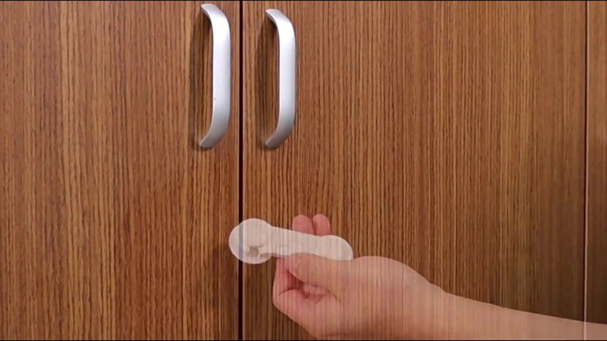 10 Pieces - Child Lock - Drawer Child Lock - Refrigerator Lock - Cabinet Child Locks - Cabinet Door Child Safety - Child Security - No Drilling Required - Safety Lock - Door Security - Baby Lock - Child Locks - Drawer Lock - White - Cabinet & Drawer Secur - Image 2