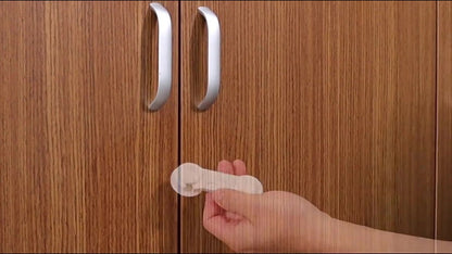 10 Pieces - Child Lock - Drawer Child Lock - Refrigerator Lock - Cabinet Child Locks - Cabinet Door Child Safety - Child Security - No Drilling Required - Safety Lock - Door Security - Baby Lock - Child Locks - Drawer Lock - White - Cabinet & Drawer Secur - Image 2