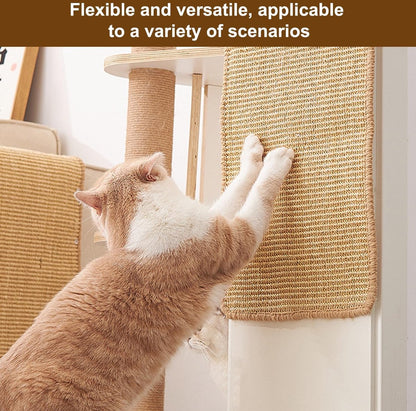 Sisal Cat Scratching Mat - Furniture Protection Against Scratching - Scratch Protection For Tables And Chairs - Easy To Apply - For Protecting Sofas, Carpets, Walls - For Sofa, Furniture And Door - 50x25 Cm - 1 Piece - Image 2