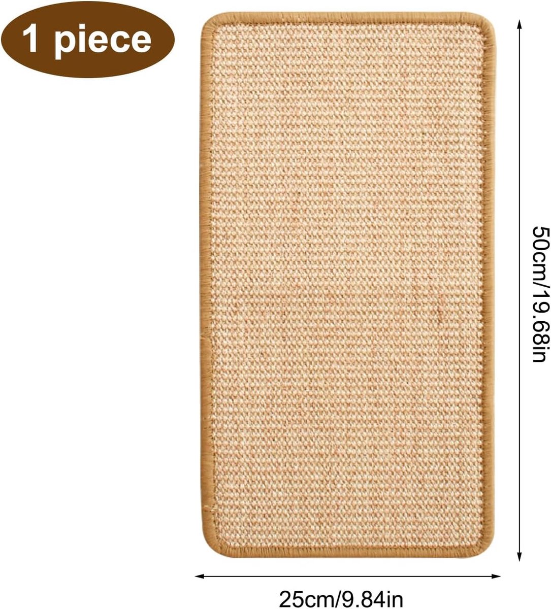 Sisal Cat Scratching Mat - Furniture Protection Against Scratching - Scratch Protection For Tables And Chairs - Easy To Apply - For Protecting Sofas, Carpets, Walls - For Sofa, Furniture And Door - 50x25 Cm - 1 Piece - Image 5