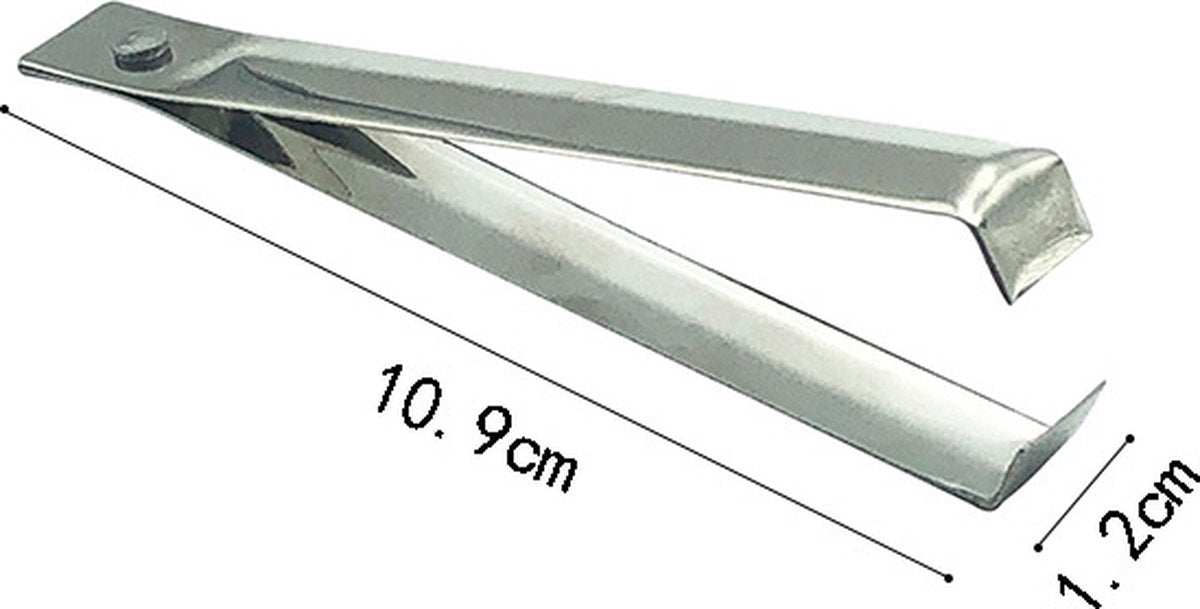 Garlic Peeler - 2 Pieces - Fishbone Tweezers - Tweezers - Kitchen Tweezers - Kitchen Aid - Silver-colored - Ergonomic Handle - Easy to Use - 10.9cm - Stainless Steel - Image 5